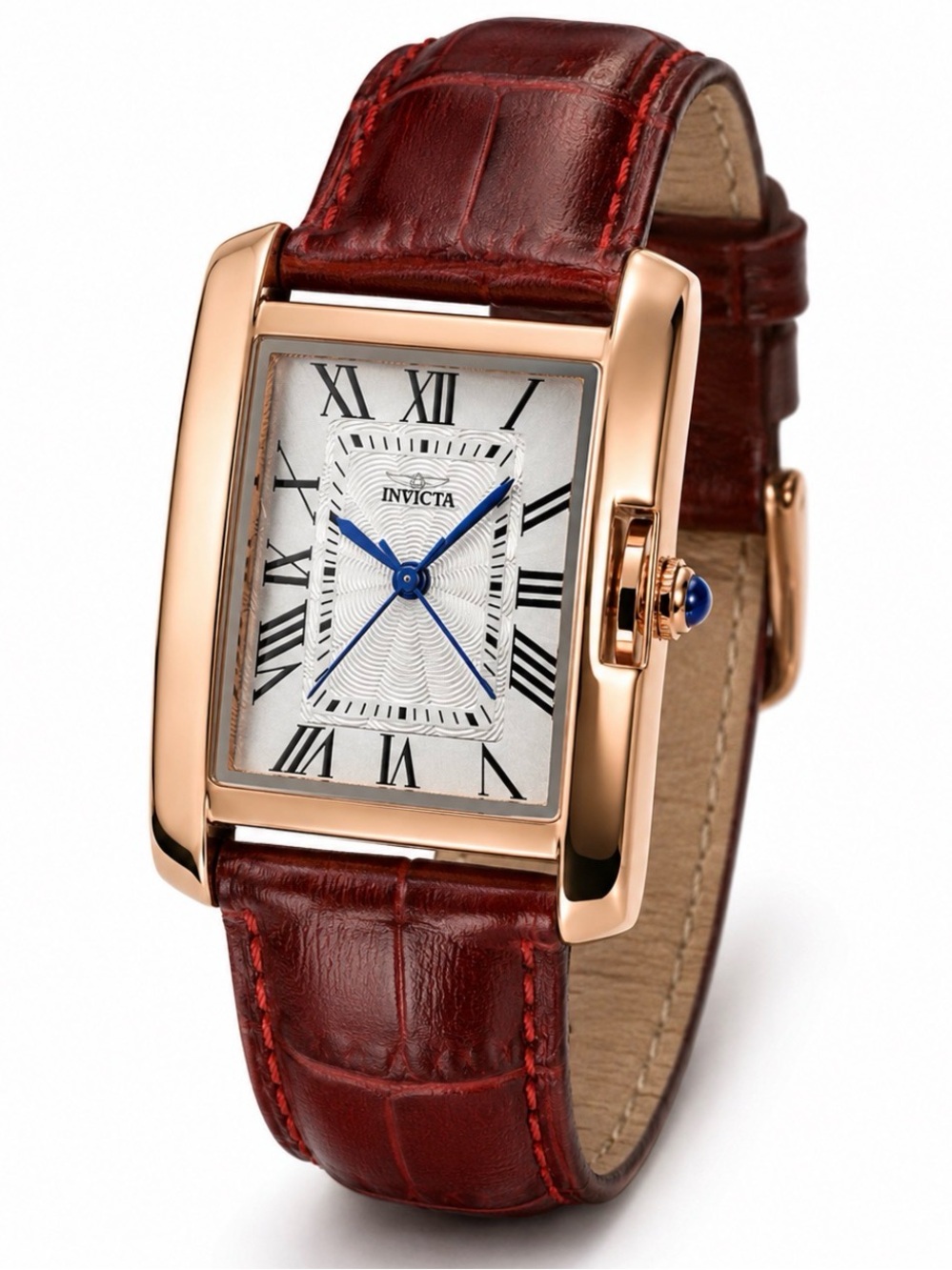 Invicta Rose Gold-Tone Case with Red Genuine Leather Strap Women’s Watch 30mm